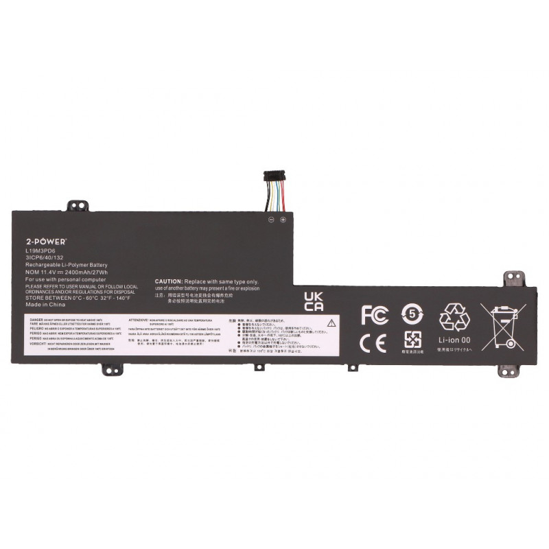 2-power Batería principal - Batería - 2.400 mAh (2P-L19D3PD6)