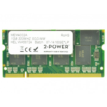 2-power 1GB PC2700 333MHz SODIMM - 1 GB - DDR (2P-PA3313U-1M1G)