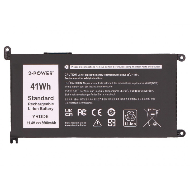 2-Power Batería principal Dell Inspiron 3579 - Batería - 41 mAh (2P-TRDD6)