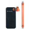 Verbatim 32418 Pocket SSD, 256 GB, USB Type-C, USB 3.2 Gen 2, 1000 MB/s, negro/naranja