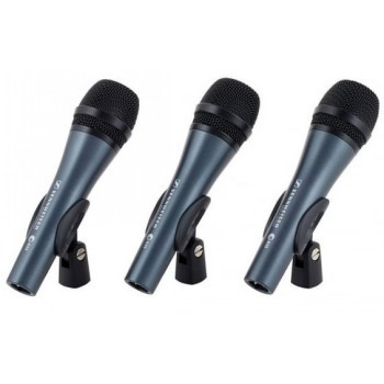 SENNHEISER 3ER-PACK E835, SET DE MICRÓFONOS CON 3X E835, MICRÓFONO VOCAL, DINÁMICO, CARDIOIDE, INCLUYE PINZAS DE MICRÓFONO Y FUNDAS