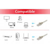 Equip cable de parcheo Cat6A U/UTP 2xRJ45 1,50 m beige LSZH bolsa de plástico
