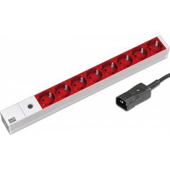 Bachmann regleta de enchufes de 48,26 cm 8xCEE7/3 conector C14 aluminio L 8 m - SAI (offline) - 19