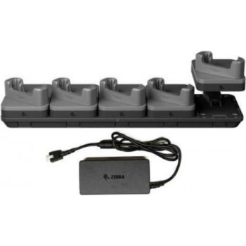 Zebra Base de carga para terminal portátil - para dispositivos sin fundas robustas - Puertos de salida: 5 - 48,3 cm (19 pulgadas)