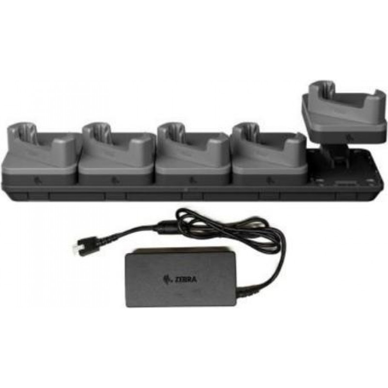 Zebra Base de carga para terminal portátil - para dispositivos sin fundas robustas - Puertos de salida: 5 - 48,3 cm (19 pulgadas)