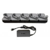 Zebra Base de carga para terminal portátil - para dispositivos sin fundas robustas - Ethernet - Puertos de salida: 5 - 48,3 cm (19 pulgadas)
