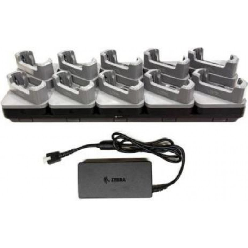 Zebra Base de carga para terminal portátil - Puertos de salida: 10 - 48,3 cm (19 pulgadas)