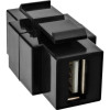 Módulo empotrable USB 2.0 InLine - conector hembra USB A/ conector hembra B - carcasa negra