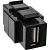 Módulo empotrable USB 2.0 InLine - conector hembra USB A/ conector hembra B - carcasa negra