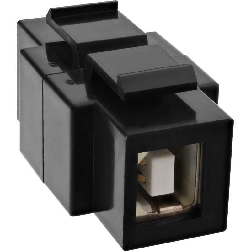 Módulo empotrable USB 2.0 InLine - conector hembra USB A/ conector hembra B - carcasa negra