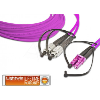 Lightwin Cable de conexión de fibra óptica dúplex de alta calidad, MM OM4, FC - LC