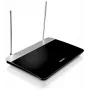 Antena de TV interior con ganancia ajustable, cable coaxial de 1,8 m, 75 Ohm, filtro 3G/4G, DVB-T/T2, conforme a RED