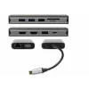 ALLNET PSUC0216 - USB 3.2 Gen 1 (3.1 Gen 1) Type-C - 3,5 mm - HDMI - RJ-45 - USB 2.0 - USB 3.2 Gen 1 (3.1 Gen 1) Type-A - USB 3.2 Gen 1 (3.1 Gen 1) Type-C - VGA - 3840 x 2160 píxeles - MicroSD (TransFlash) - SD - gris - 100 W