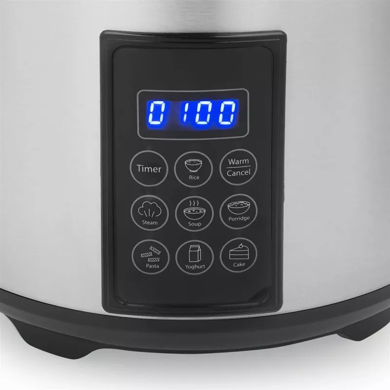 Tristar arrocera y vaporera digital | RK-6138 | 900 W | 2,2 L | 7 programas | gris