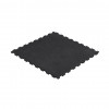 Suelo de goma para gimnasio, esterilla para máquinas, puzzle 1m grosor 15mm, negro, REBEL ACTIVE