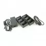 Cargador de batería de 3 ranuras Zebra con cable en Y - cargador de batería - conexiones de salida: 3 - Estados Unidos (pack de 2)
