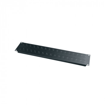 Vaddio Middle Atlantic - Placa ciega troquelada para conexión - acabado en polvo negro - 2U - 48,3 cm (19 pulgadas)