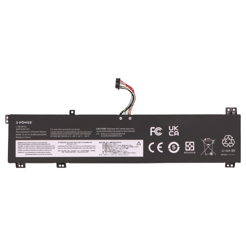 2-Power Batería principal Lenovo Legion 5-15IMH05H 81Y6 - Batería - 80 mAh (2P-5B10W86192)