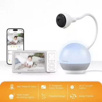 Chillax DM 610 Babyphone con vídeo y entrenador de sueño de jirafa - LCD en color de 2,8