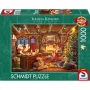 Schmidt Spiele Thomas Kinkade Studios: Santa Checks the Wishlist Puzzle de 1000 piezas