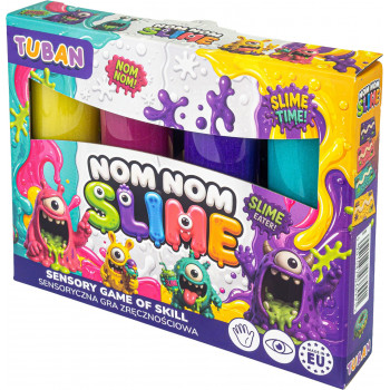 TUBAN Juego sensorial - Set de slime de gelatina Nom Nom Slime