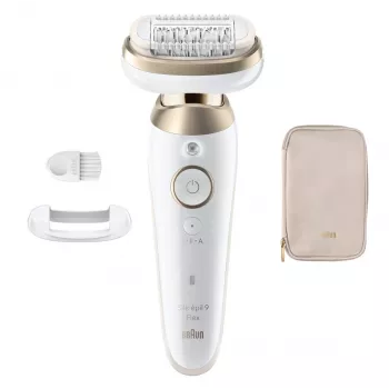Braun Silk-épil 9 Flex SES9-011 Epilador 3D, húmedo y seco, blanco/oro