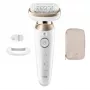 Braun Silk-épil 9 Flex SES9-011 Epilador 3D, húmedo y seco, blanco/oro