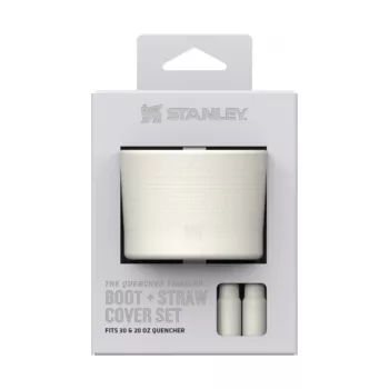 STANLEY Set de 2 fundas y tapones para pajita para vaso térmico 0,89L/0,59L The Quencher Boot + Straw Topper en Crema
