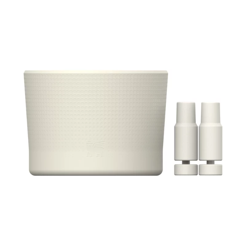STANLEY Set de 2 fundas y tapones para pajita para vaso térmico 0,89L/0,59L The Quencher Boot + Straw Topper en Crema