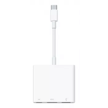 Apple MW5M3ZM/A Adaptador multipuerto AV digital - USB-C a HDMI, USB-A, USB-C PD - 4K 60Hz - Plata