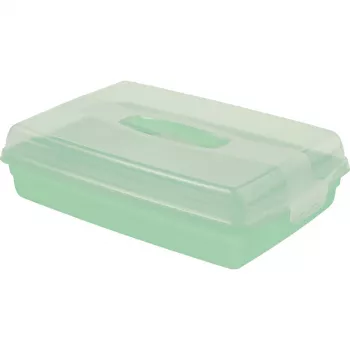 Curver Fiambrera rectangular para tarta 45 x 29,5 x 11,1 cm Azul claro