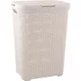 Curver Style Cesto de ropa 60L con efecto ratán en Blanco