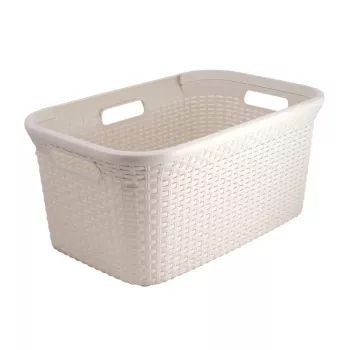 CURVER Cesto de ropa Style 45L 59,2x38x27cm Crema
