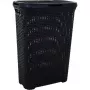 CURVER Style Caja de ropa 40L con tapa abatible, efecto ratán, Negro
