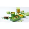 CURVER Lunch&Go Fiambrera rectangular con cubiertos 1,4L Verde
