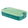 CURVER Lunch&Go Fiambrera rectangular con cubiertos integrados, 1,4L, Azul