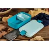 CURVER Lunch&Go Fiambrera rectangular con cubiertos integrados, 1,4L, Azul
