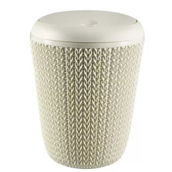 CURVER Knit Papelera de baño redonda 7L en Blanco