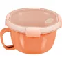 CURVER Smart To Go Mix Noodles Bol redondo para alimentos 0,9L transparente con detalles verdes, sin BPA, a prueba de fugas, apto para microondas y lavavajillas