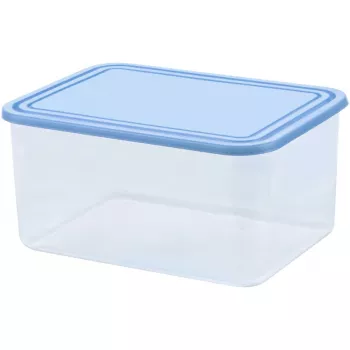 CURVER Smart To Go Fiambrera rectangular 4L transparente con tapa azul
