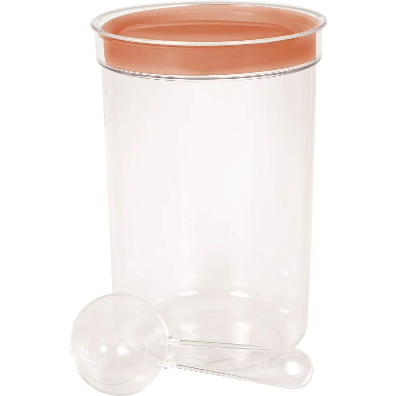 CURVER Bol redondo para alimentos con cuchara, 1,7L, Color surtido, plástico sin BPA