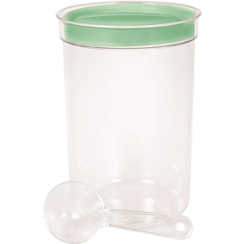 CURVER Bol redondo para alimentos con cuchara, 1,7L, Color surtido, plástico sin BPA