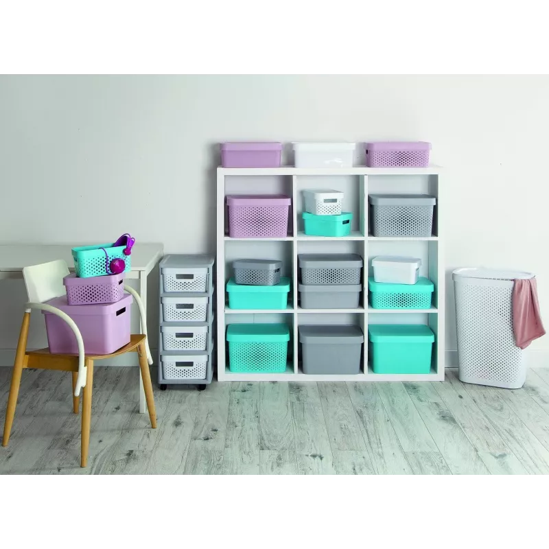 CURVER Infinity Recycled Caja de almacenamiento 45L 56x39x27cm Blanco