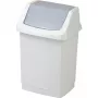 CURVER Click-it Cubo de basura con pedal 50L, Gris, 38,5 x 33,5 x 63,5 cm