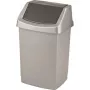 CURVER Click-it 25L cubo de basura con pedal, plata, 32,5 x 26,5 x 50,5 cm