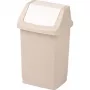 CURVER Click-it cubo de basura con pedal 9L beige 22,9 x 18,9 x 38,1 cm