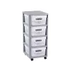 CURVER Infinity carro multiusos con 4 compartimentos 11L 30x36x69cm gris/blanco