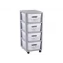 CURVER Infinity carro multiusos con 4 compartimentos 11L 30x36x69cm gris/blanco