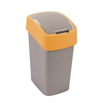 Curver Flip Bin 9L cubo de basura plata/amarillo