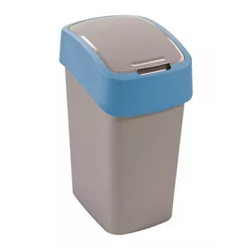 CURVER Flip Bin 9L cubo de basura plata/azul